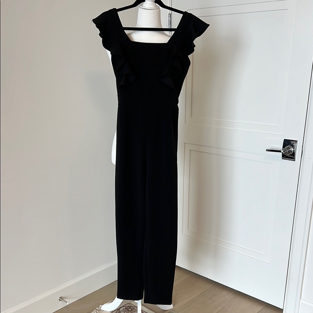 Womens Aqua Brand Black Polyester Jumpsuit Size S